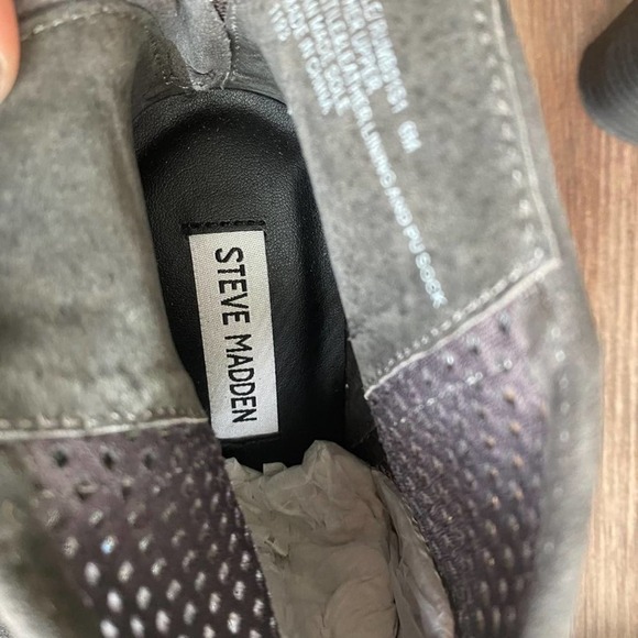 Steve Madden sz 6 M suede leather‎ mesh ankle heel boots NWT - Picture 7 of 7